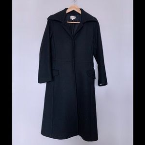 Nili Lotan Black Knee Length Wool Coat